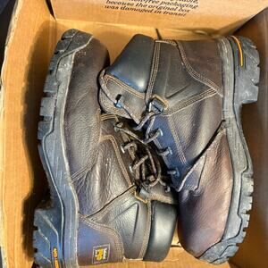 Timberland PRO Mens Helix 6" Alloy Toe Boots 12 Safety Work Leather Brown 86518